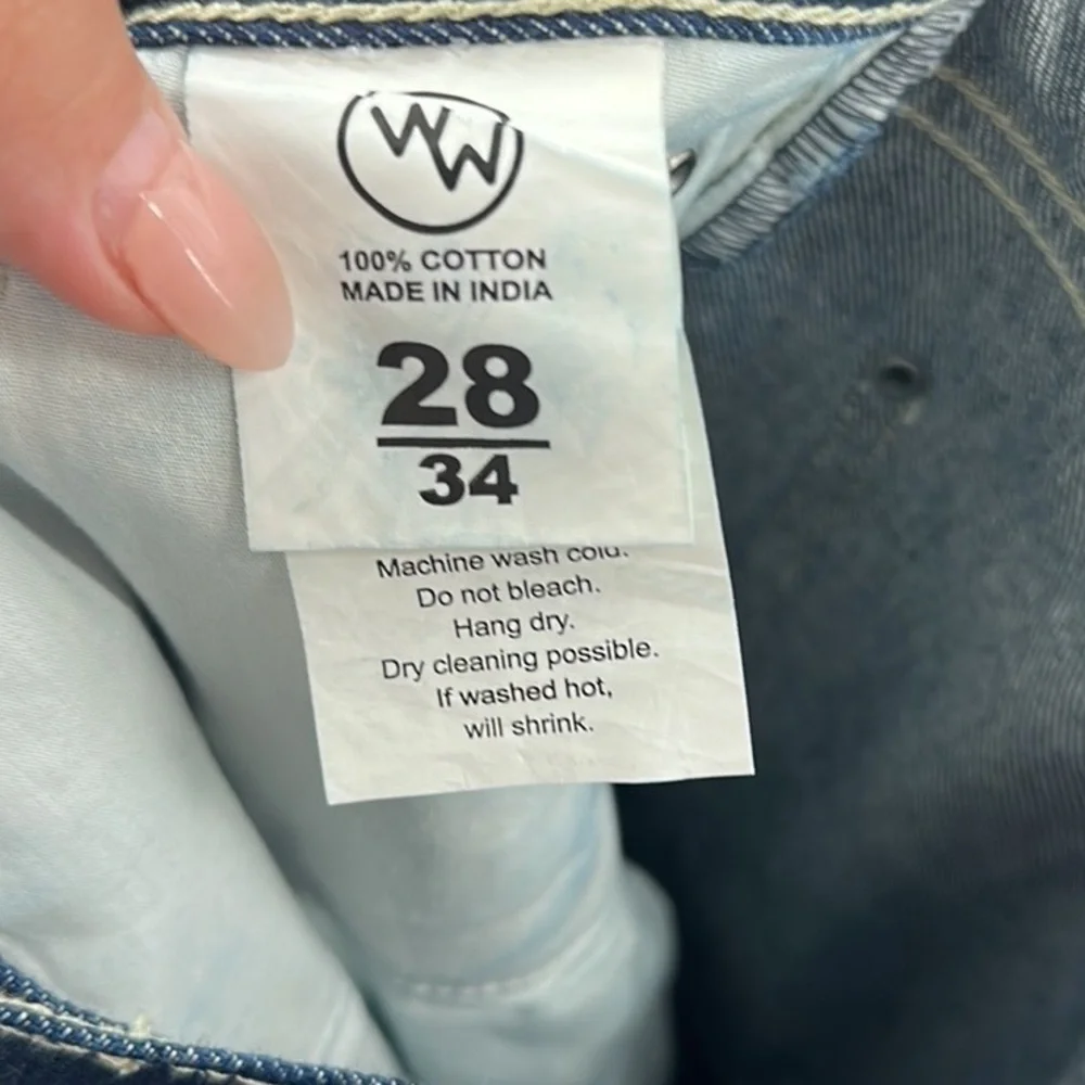 Western Welder jeans dark blue side pockets workwear work jeans sz 28 x 34